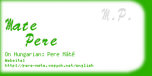 mate pere business card